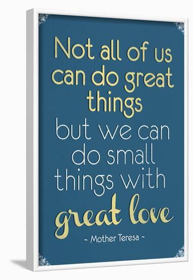 Great Love Mother Theresa Quote Poster-null-Framed Poster