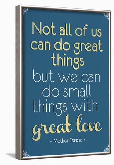 Great Love Mother Theresa Quote Poster-null-Framed Poster