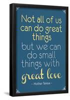 Great Love Mother Theresa Quote Poster-null-Framed Poster