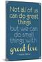 Great Love Mother Theresa Quote Poster-null-Mounted Poster