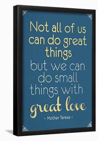 Great Love Mother Theresa Quote Poster-null-Framed Poster