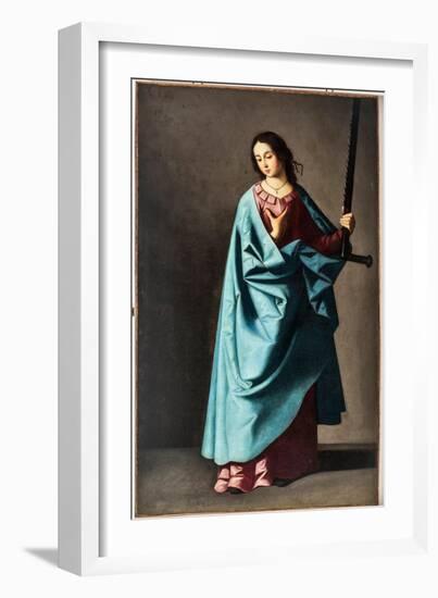 Great Martyr Euphemia (Oil on Canvas, 1637)-Francisco de Zurbaran-Framed Giclee Print