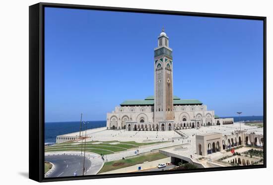 Great Mosque in Casablanca, Morocco-p.lange-Framed Stretched Canvas