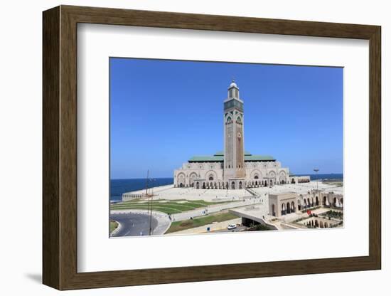 Great Mosque in Casablanca, Morocco-p.lange-Framed Photographic Print