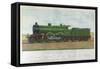 Great Northern Express Locomotive-null-Framed Stretched Canvas