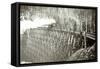 Great Northern Railroad Bridge, Circa 1895-null-Framed Stretched Canvas