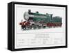 Great Northern Railway Express Loco No 251-W.j. Stokoe-Framed Stretched Canvas