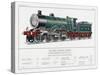 Great Northern Railway Express Loco No 251-W.j. Stokoe-Stretched Canvas