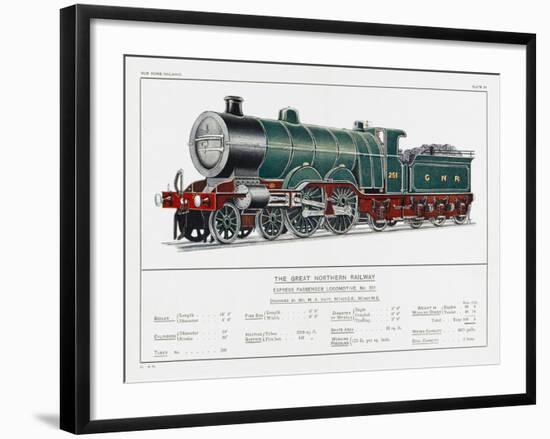 Great Northern Railway Express Loco No 251-W.j. Stokoe-Framed Art Print