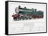 Great Northern Railway Express Loco No 251-W.j. Stokoe-Framed Stretched Canvas