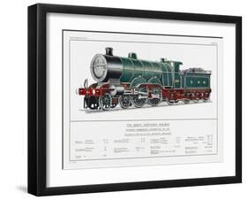 Great Northern Railway Express Loco No 251-W.j. Stokoe-Framed Art Print