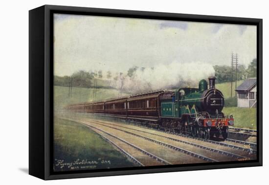 Great Northern Railway Flying Scotsman Near Hayfield-null-Framed Stretched Canvas