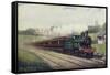 Great Northern Railway Flying Scotsman Near Hayfield-null-Framed Stretched Canvas