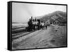 Great Northern Railway Steam Locomotive No. 971 at Entiat, Chelan County, WA, 1914-Asahel Curtis-Framed Stretched Canvas