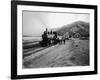 Great Northern Railway Steam Locomotive No. 971 at Entiat, Chelan County, WA, 1914-Asahel Curtis-Framed Giclee Print