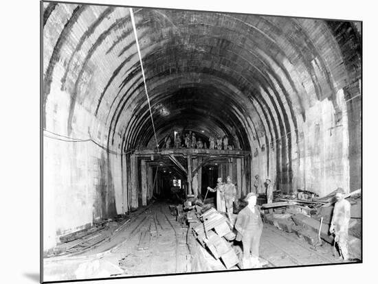 Great Northern Tunnel Under Seattle, Jan. 25, 1904-Asahel Curtis-Mounted Giclee Print
