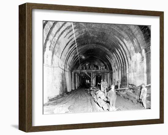 Great Northern Tunnel Under Seattle, Jan. 25, 1904-Asahel Curtis-Framed Giclee Print