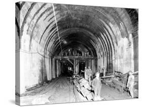 Great Northern Tunnel Under Seattle, Jan. 25, 1904-Asahel Curtis-Stretched Canvas