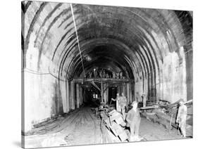 Great Northern Tunnel Under Seattle, Jan. 25, 1904-Asahel Curtis-Stretched Canvas