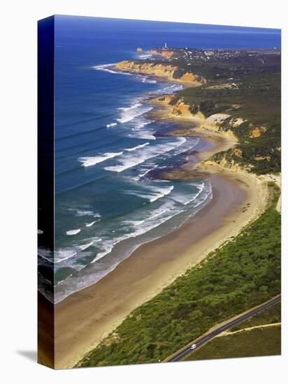 Great Ocean Road and Split Point Lighthouse, Aireys Inlet, Victoria, Australia-David Wall-Stretched Canvas