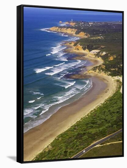 Great Ocean Road and Split Point Lighthouse, Aireys Inlet, Victoria, Australia-David Wall-Framed Stretched Canvas