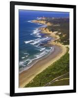 Great Ocean Road and Split Point Lighthouse, Aireys Inlet, Victoria, Australia-David Wall-Framed Premium Photographic Print