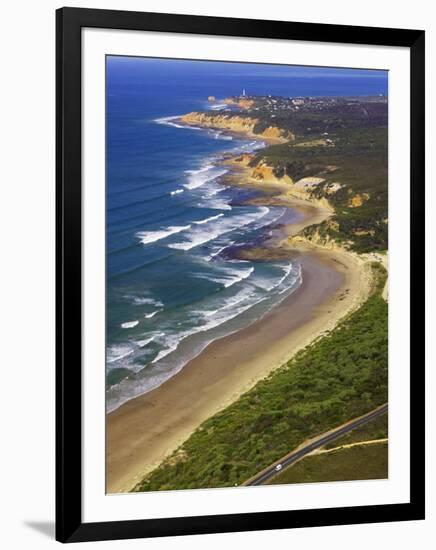 Great Ocean Road and Split Point Lighthouse, Aireys Inlet, Victoria, Australia-David Wall-Framed Premium Photographic Print