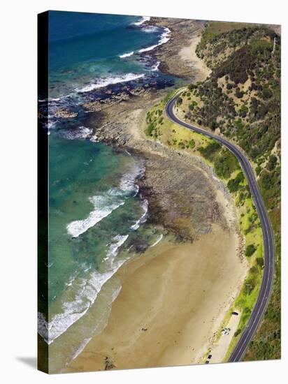 Great Ocean Road near Lorne, Victoria, Australia-David Wall-Stretched Canvas