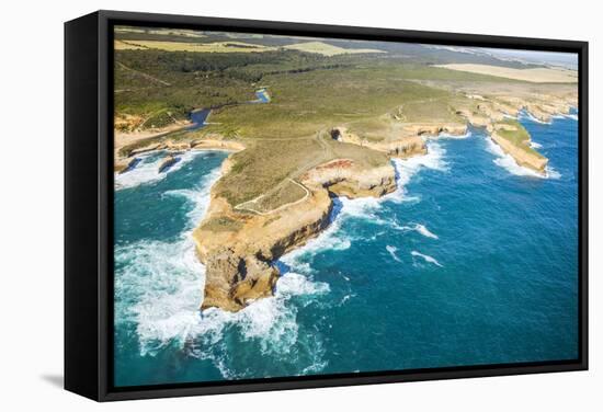 Great Ocean Road, Port Campbell National Park, Victoria, Australia. Aerial View of Shipwreck Coast-Matteo Colombo-Framed Stretched Canvas