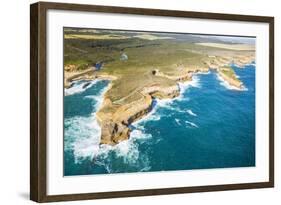 Great Ocean Road, Port Campbell National Park, Victoria, Australia. Aerial View of Shipwreck Coast-Matteo Colombo-Framed Photographic Print