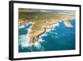 Great Ocean Road, Port Campbell National Park, Victoria, Australia. Aerial View of Shipwreck Coast-Matteo Colombo-Framed Photographic Print