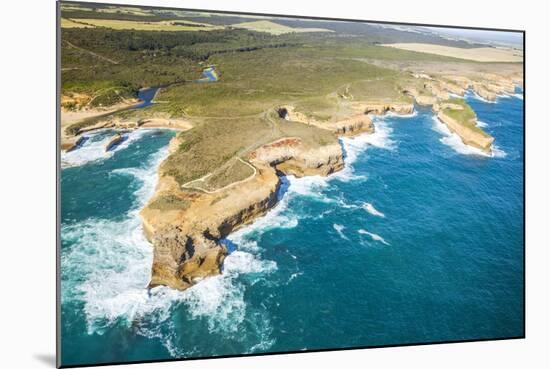 Great Ocean Road, Port Campbell National Park, Victoria, Australia. Aerial View of Shipwreck Coast-Matteo Colombo-Mounted Photographic Print