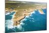 Great Ocean Road, Port Campbell National Park, Victoria, Australia. Aerial View of Shipwreck Coast-Matteo Colombo-Mounted Photographic Print