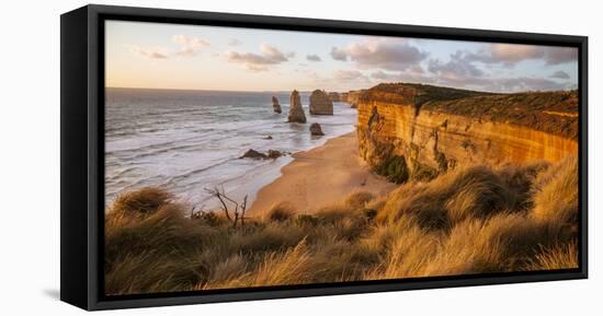 Great Ocean Road, Port Campbell National Park, Victoria, Australia. Twelve Apostles at Sunset-Matteo Colombo-Framed Stretched Canvas