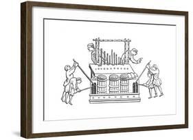 Great Organ with Bellows and Double Keyboard, 12th Century-null-Framed Giclee Print