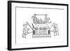 Great Organ with Bellows and Double Keyboard, 12th Century-null-Framed Giclee Print