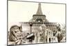 Great Parisian Landmarks - Touristic Collage-Maugli-l-Mounted Premium Giclee Print