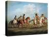 Great Plains Native Americans, Painting from George Catlin School-null-Stretched Canvas