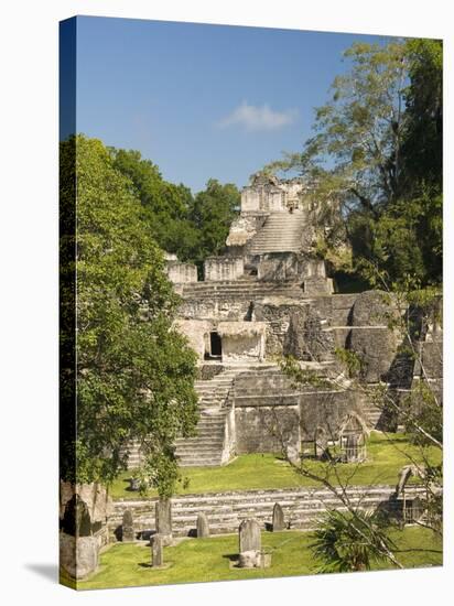 Great Plaza, North Acropolis, Tikal, UNESCO World Heritage Site, Tikal National Park, Guatemala-null-Stretched Canvas