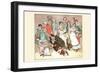 Great Professor Fell to His Knees to Play with the Children at the Wedding Party-Randolph Caldecott-Framed Art Print