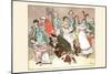 Great Professor Fell to His Knees to Play with the Children at the Wedding Party-Randolph Caldecott-Mounted Art Print