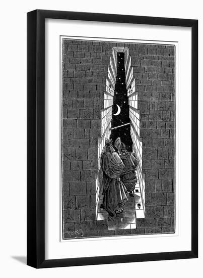 Great Pyramid of Cheops at Giza Being Used as an Astronomical Observatory, 1891-null-Framed Giclee Print