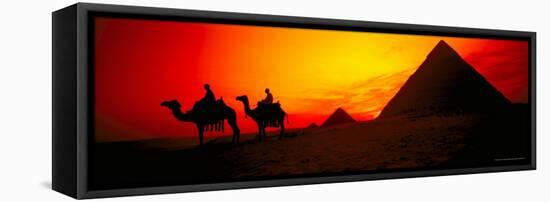 Great Pyramids of Giza at Sunset, Egypt-Bill Bachmann-Framed Stretched Canvas