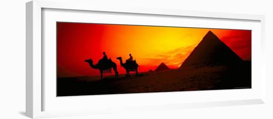 Great Pyramids of Giza at Sunset, Egypt-Bill Bachmann-Framed Photographic Print