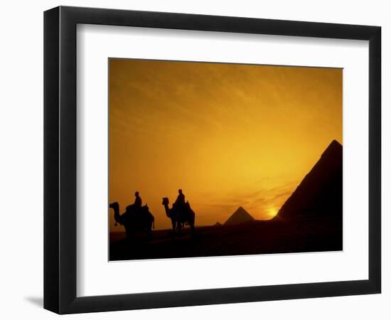 Great Pyramids of Giza at Sunset, Egypt-Bill Bachmann-Framed Photographic Print