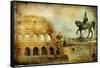 Great Rome - Artwork In Painting Style-Maugli-l-Framed Stretched Canvas