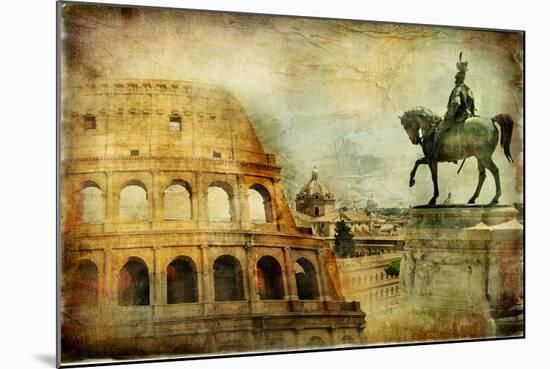 Great Rome - Artwork In Painting Style-Maugli-l-Mounted Art Print