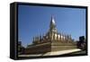 Great Sacred Stupa or Wat That Luang in Vientiane, Laos-null-Framed Stretched Canvas