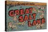 Great Salt Lake, Utah - The Way We Swim-Lantern Press-Stretched Canvas