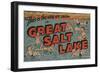 Great Salt Lake, Utah - The Way We Swim-Lantern Press-Framed Art Print